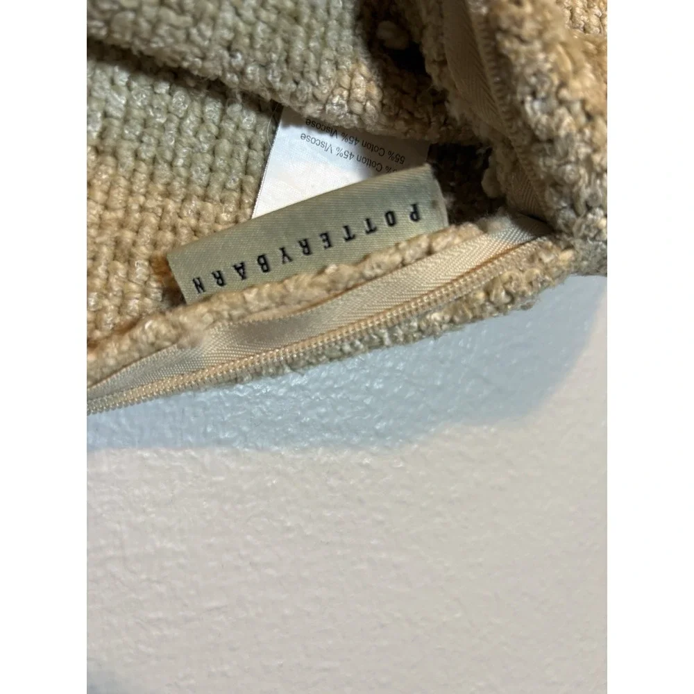 Pottery Barn Bouclé Style Pillow Cover | Neutral Home Decor Farmhouse Minimal